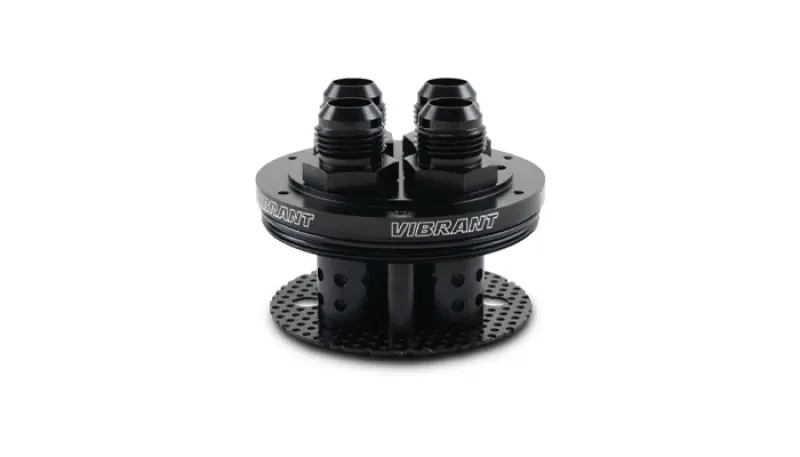 Vibrant Performance 4-Port Catch Can Lid Assembly – High-Flow Aluminum Cap With Integrated Baffle System 1
