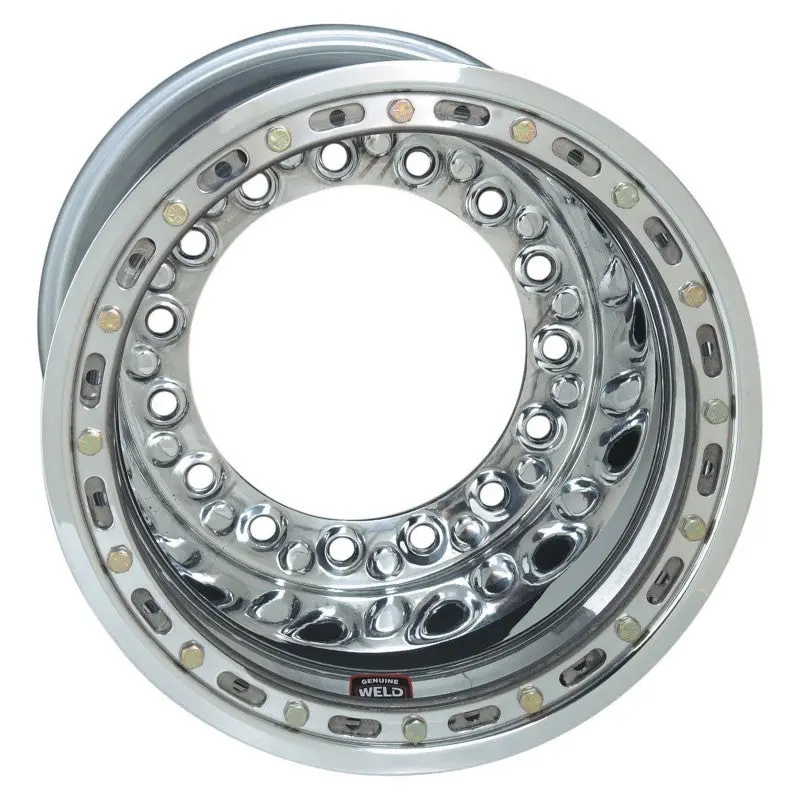 Weld Wide 5 Xl Direct Mt Wheel Assembly – 15X14", 5X10.25" Bolt Pattern, 5" Backspace, Polished Finish With Black Dzus Cover 1